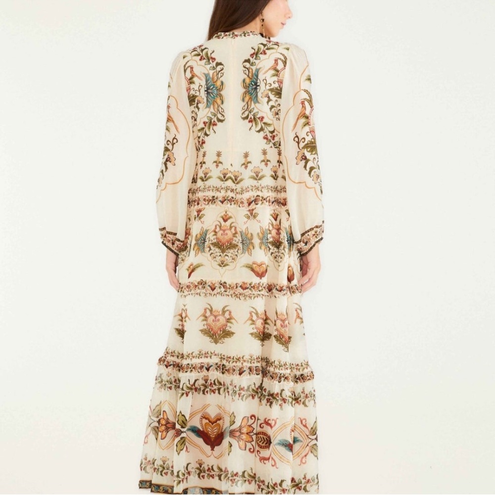 Farm Rio Cream Majestic Hearts Maxi Dress - Picture 7 of 8